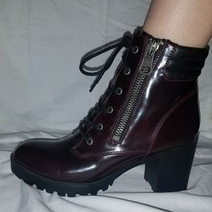 Burgundy Steve Madden Booties
